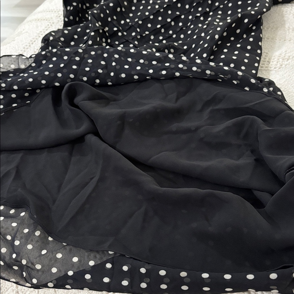 Adrianna‎ Papell Black Silk Vintage Cocktail Women's Dress Size 8 - Picture 10 of 11